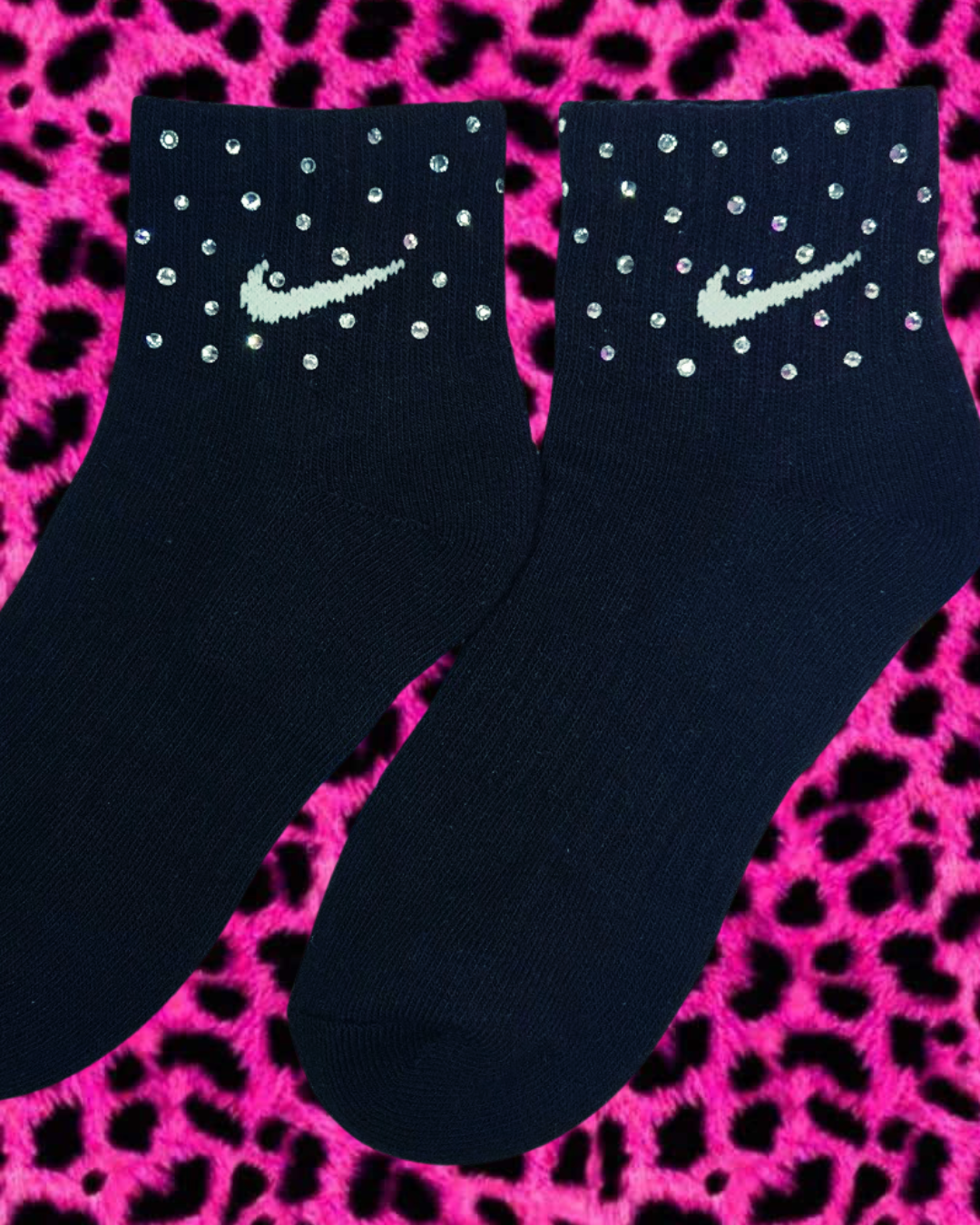 Ankle Socks - Clear Crystal - Black