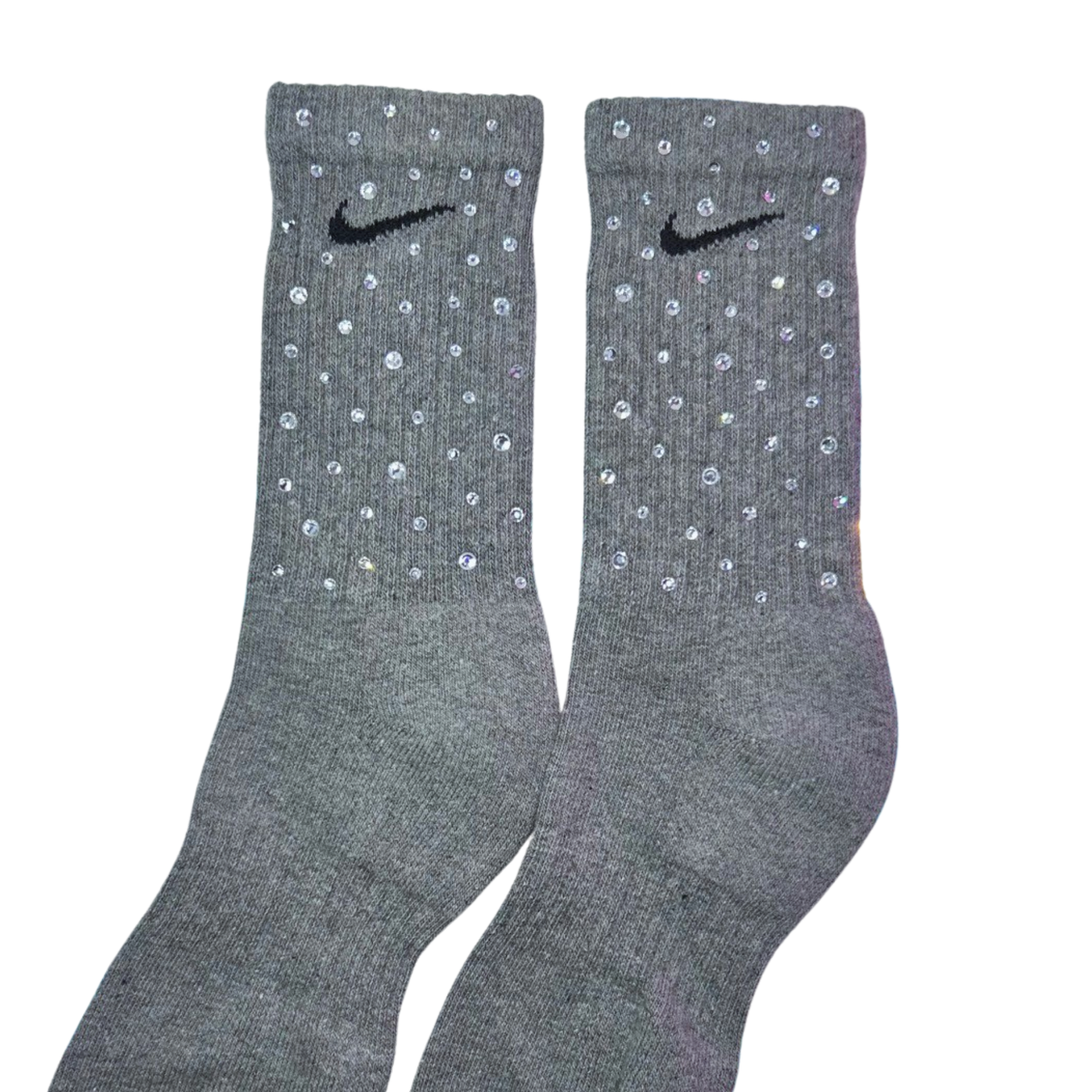 CREW SOCKS - GREY - CLEAR CRYSTAL