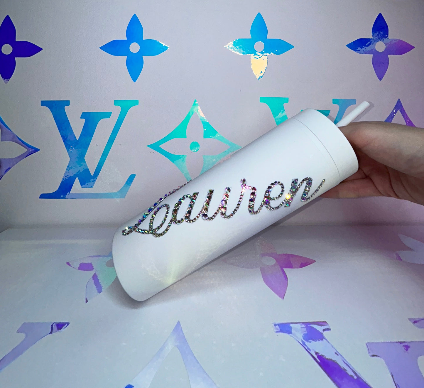 Bling Cup 16oz - Rainbow Sparkle