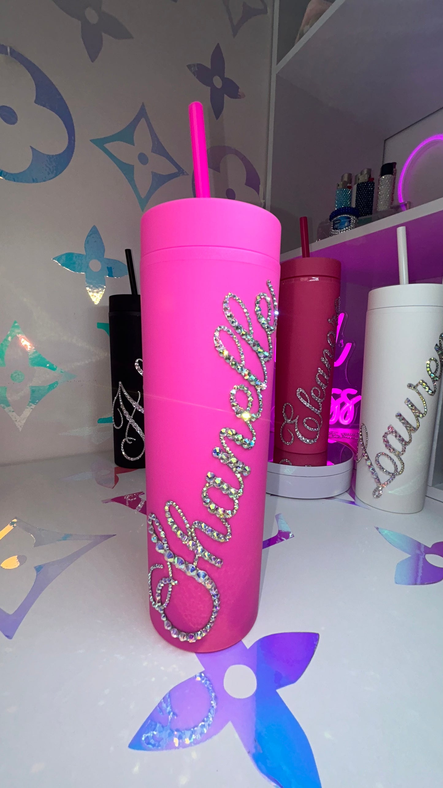 Bling Cup 16oz - Rainbow Sparkle