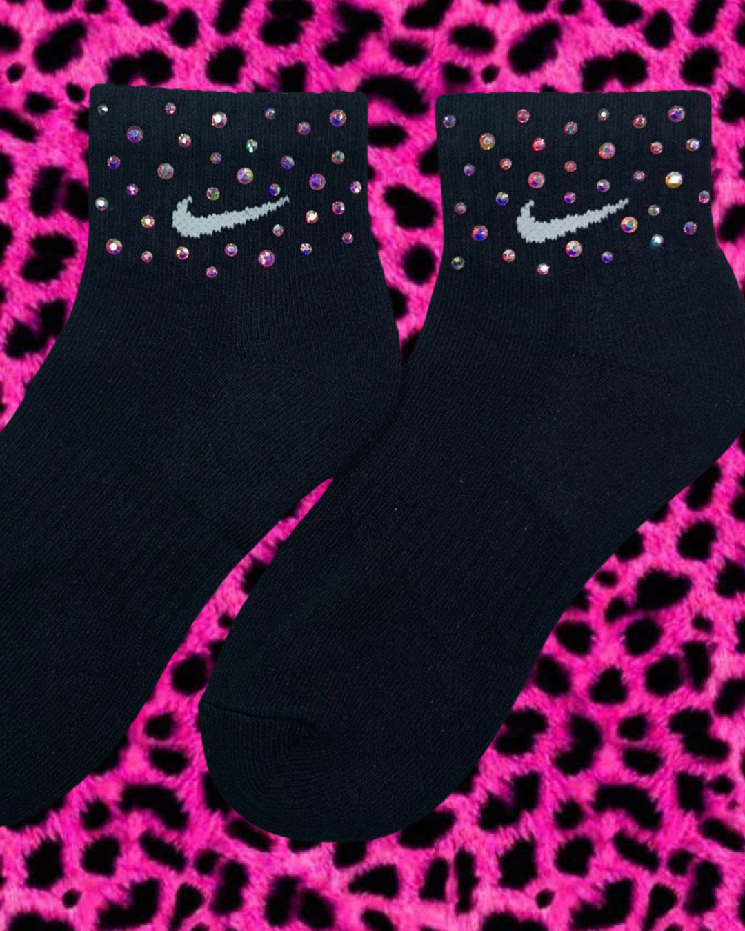 Ankle Socks - Rainbow Sparkle - Black