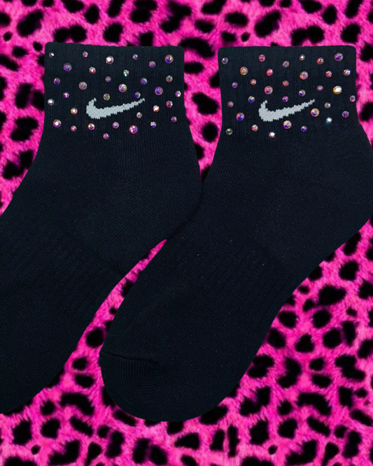 Ankle Socks - Rainbow Sparkle - Black