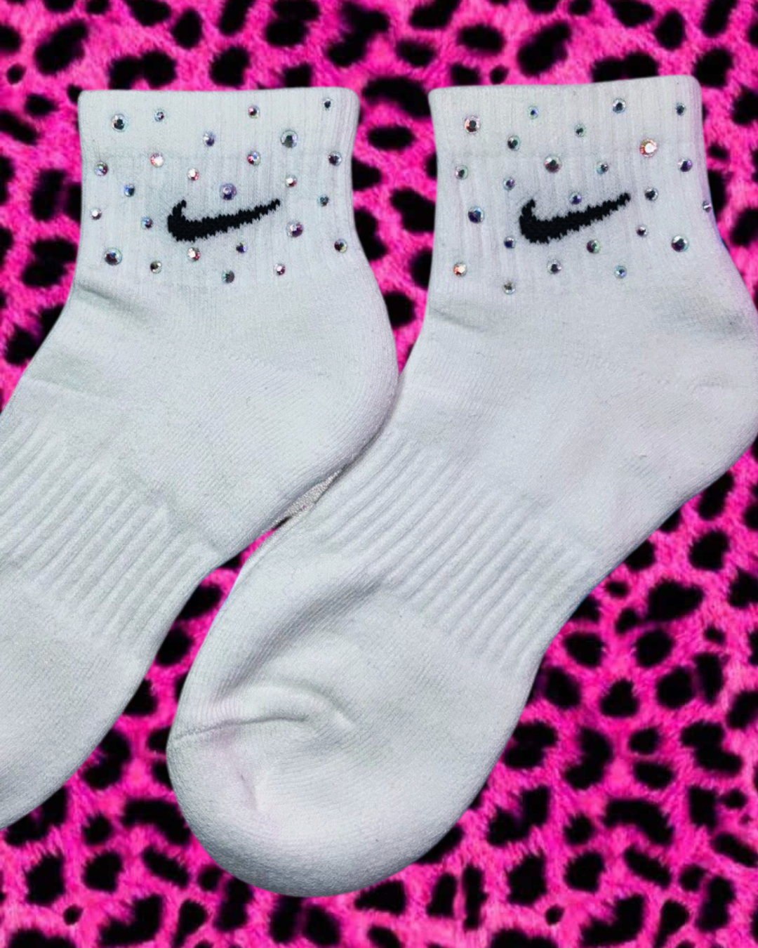 Ankle Socks - Rainbow Sparkle - White