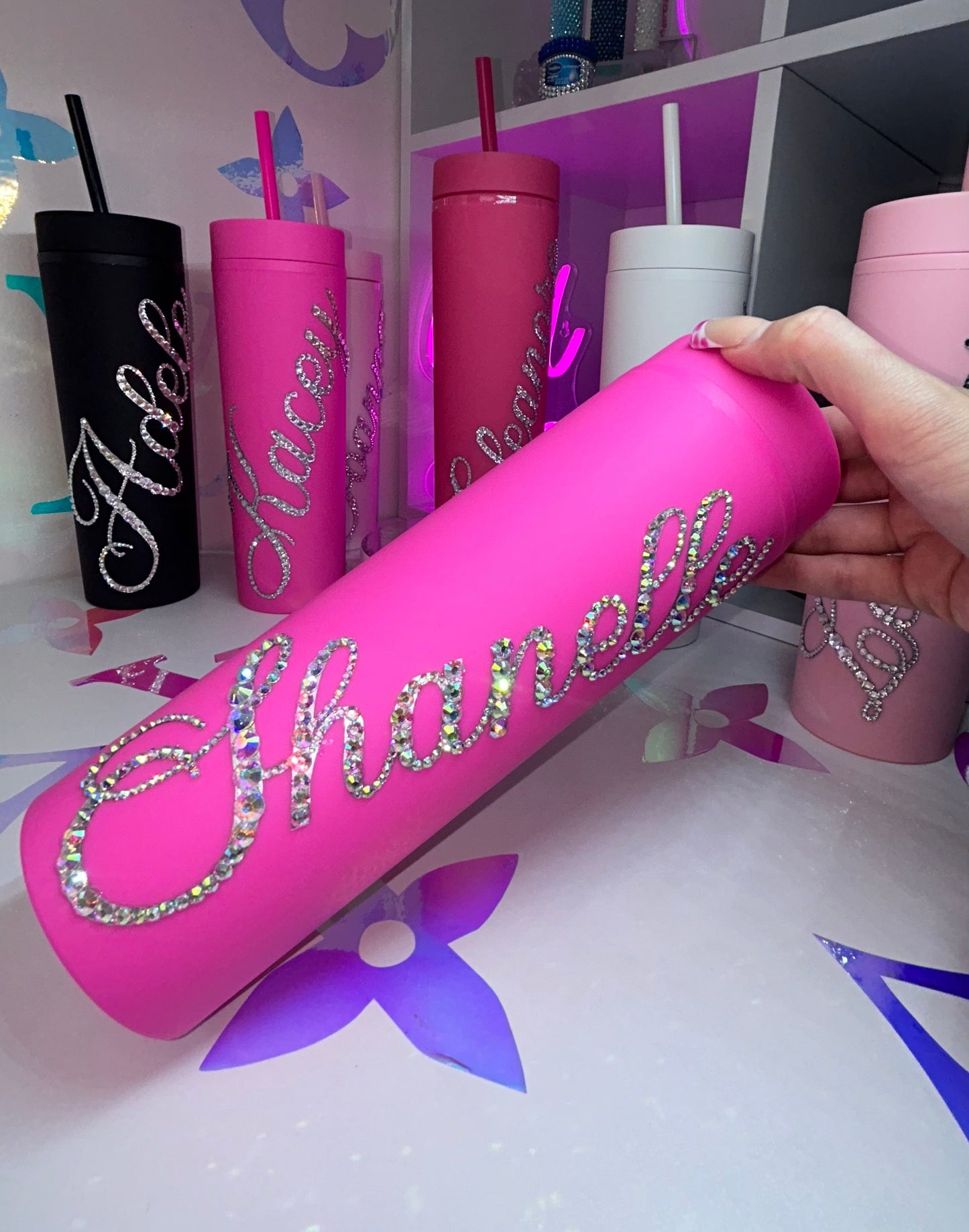 Bling Cup 16oz - Rainbow Sparkle