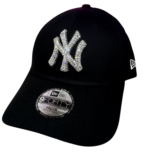 NEW ERA 9FORTY BLING LOGO BLACK CAP *YOUTH*