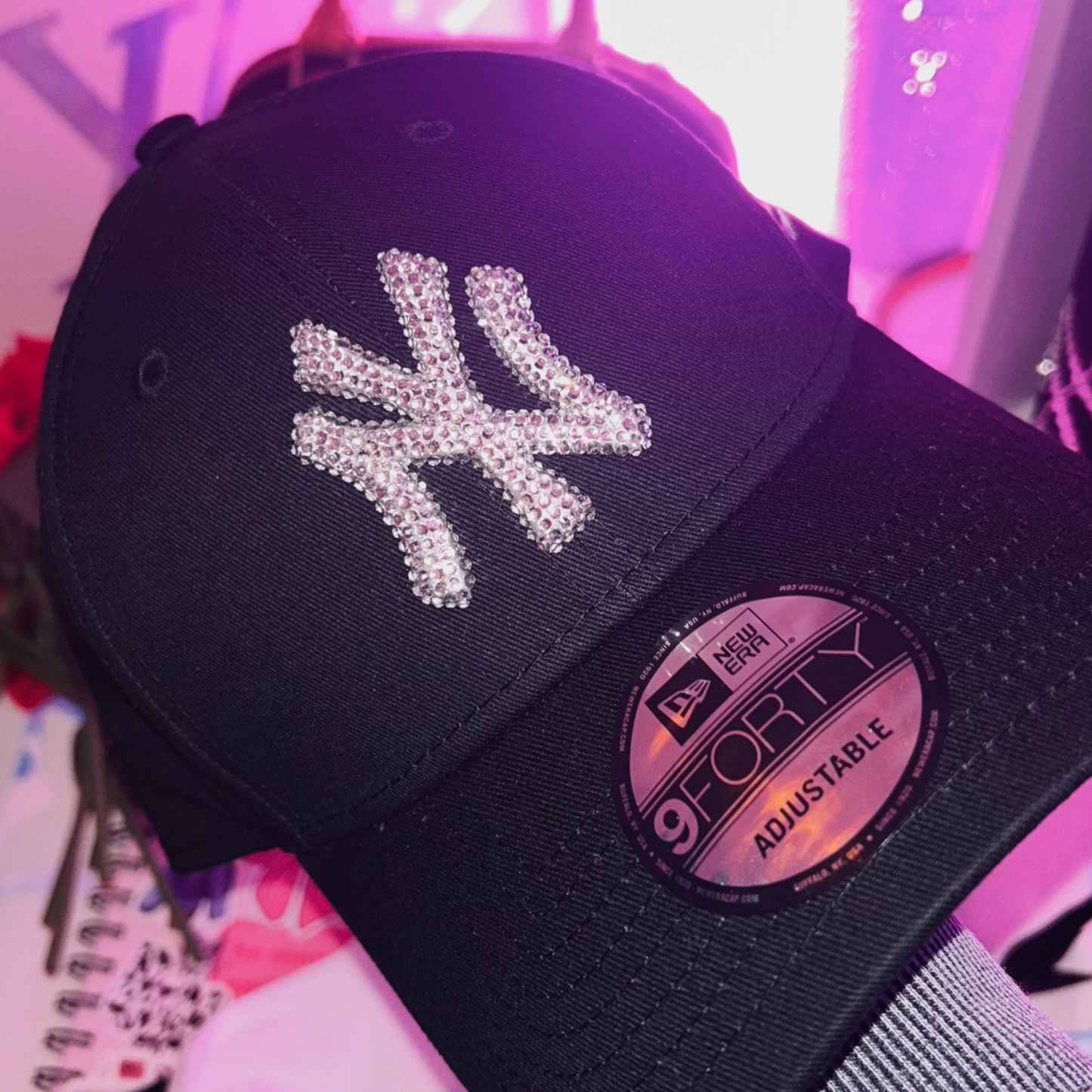 NEW ERA 9FORTY BLING LOGO BLACK CAP