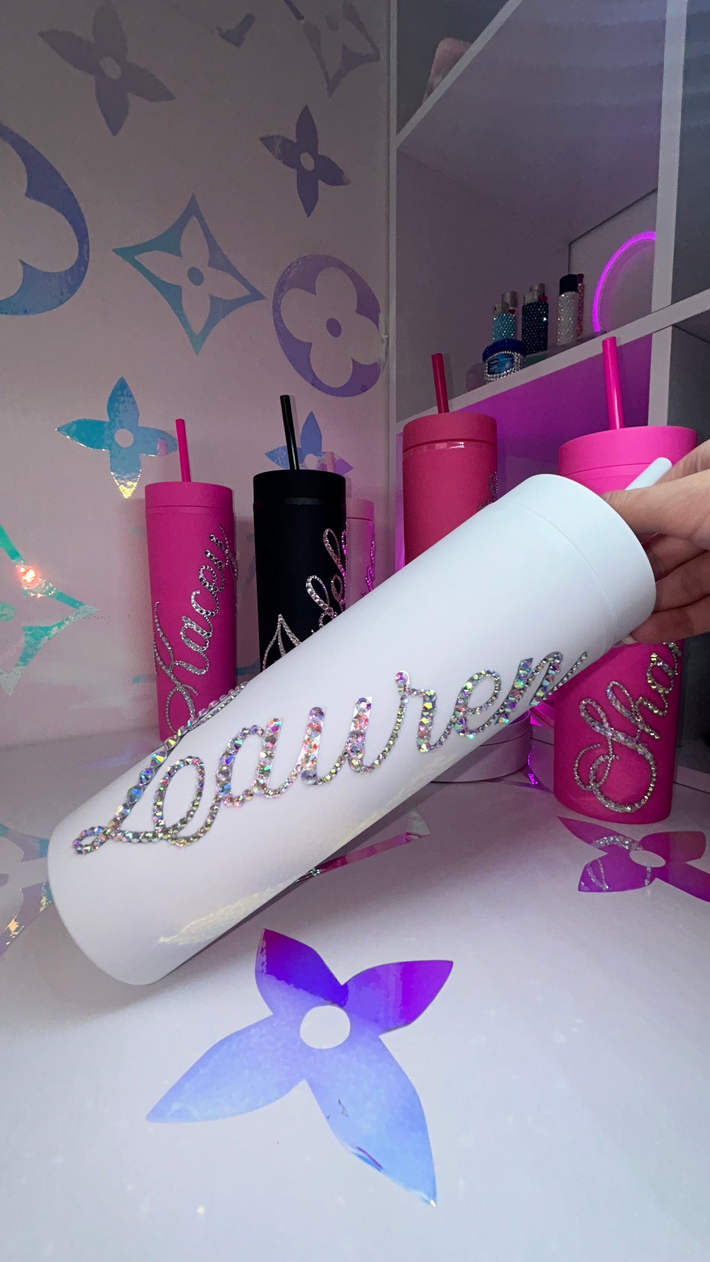 Bling Cup 16oz - Rainbow Sparkle