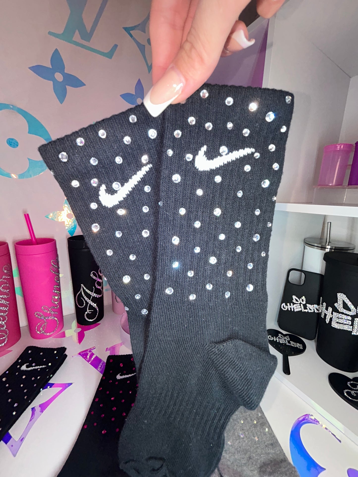 Crew Socks - Diamond Sparkle
