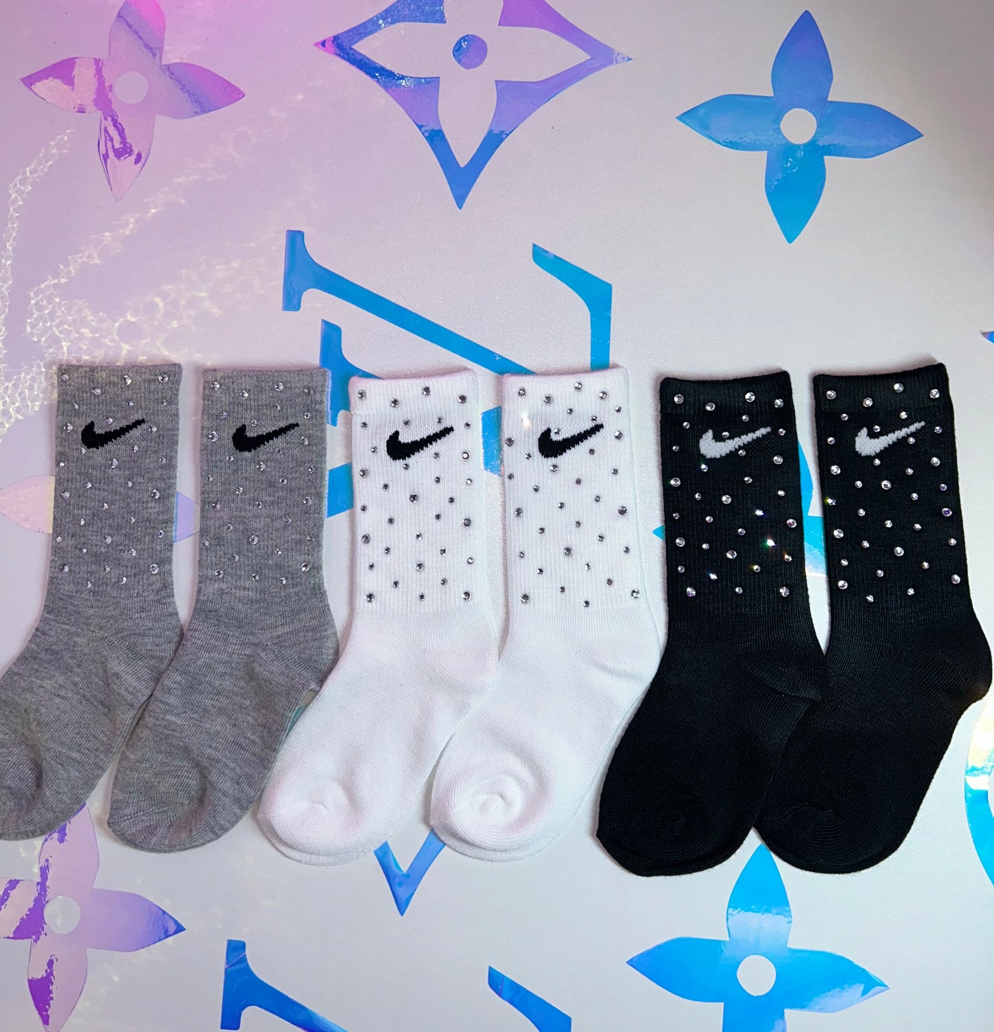 Junior Crew Socks - Diamond Sparkle