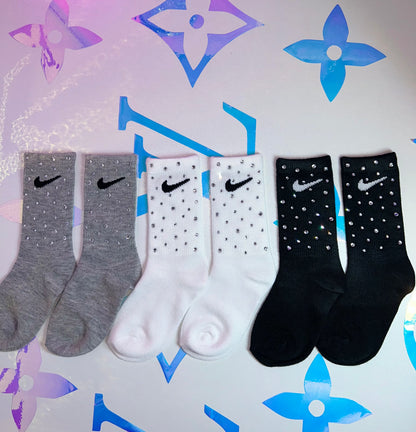 Junior Crew Socks - Diamond Sparkle