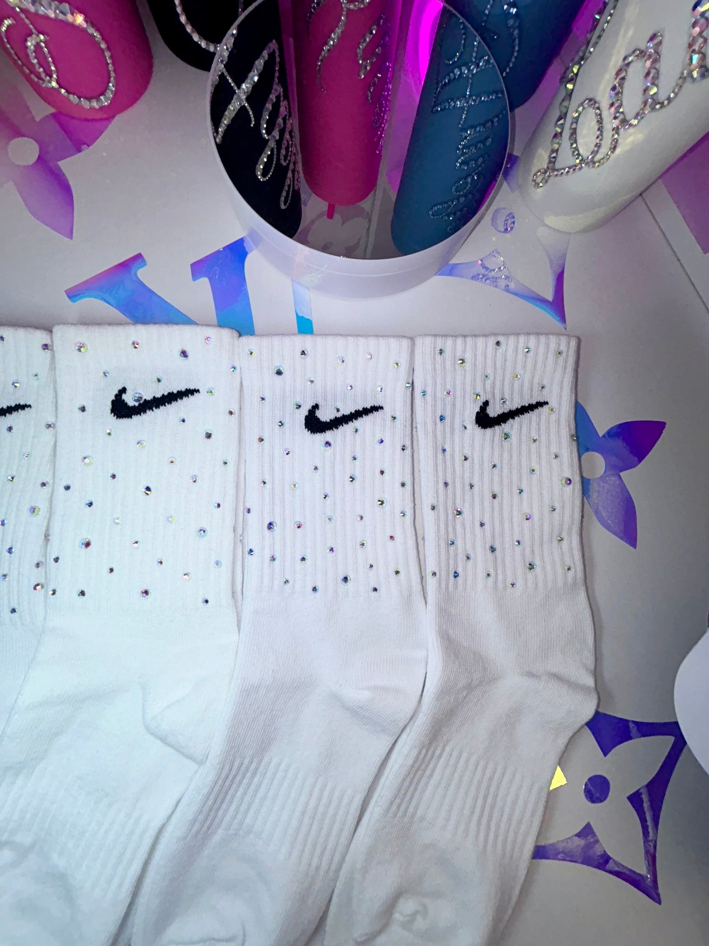 Crew Socks - Rainbow Sparkle