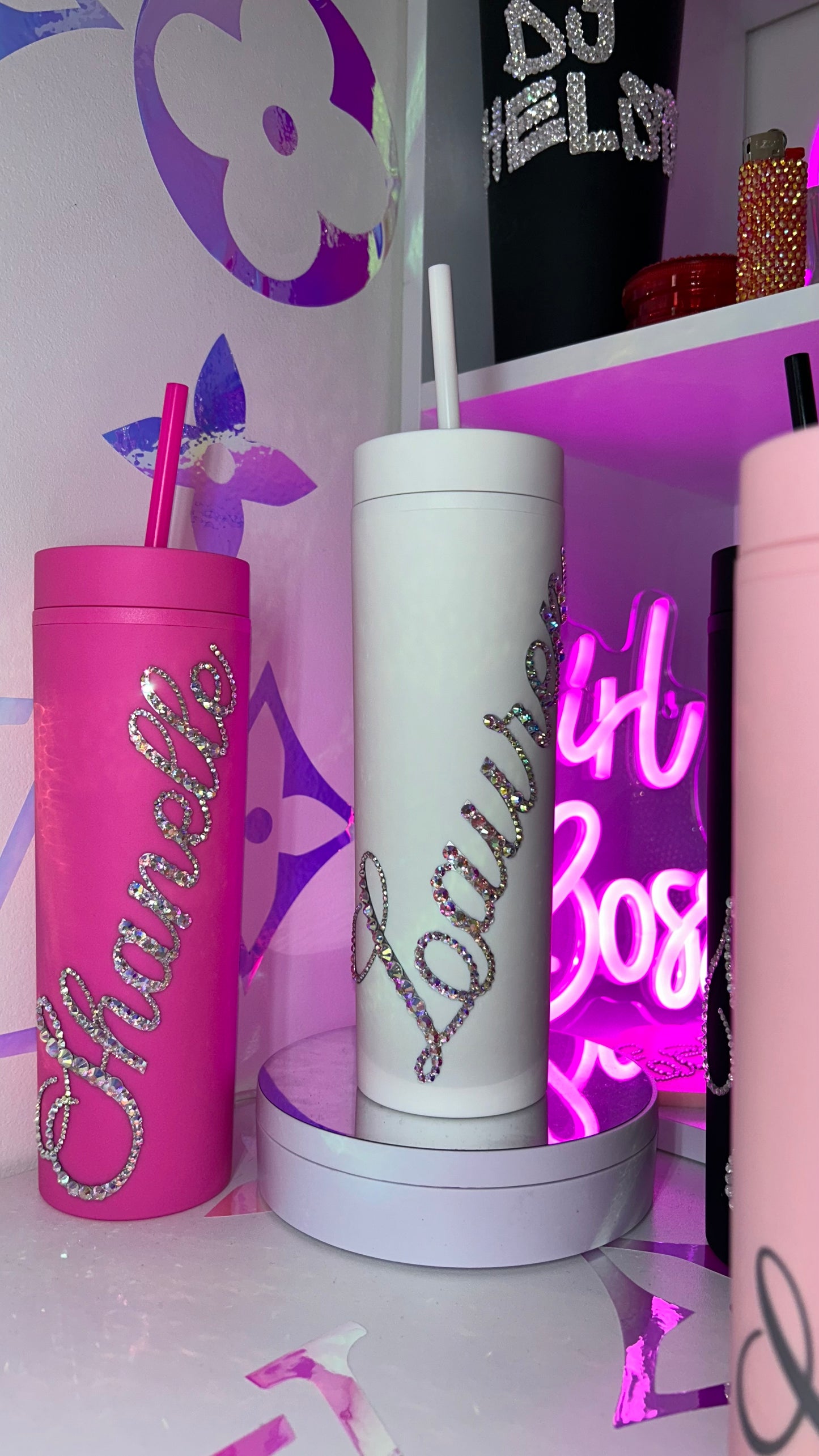 Bling Cup 16oz - Rainbow Sparkle