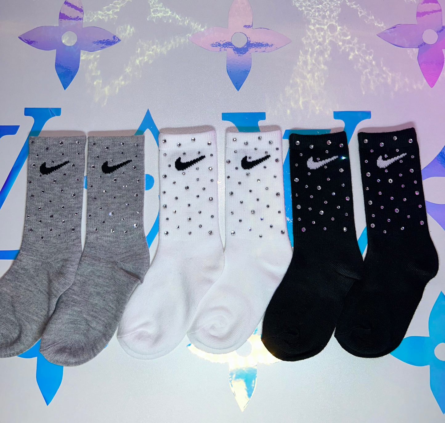 Junior Crew Socks - Diamond Sparkle