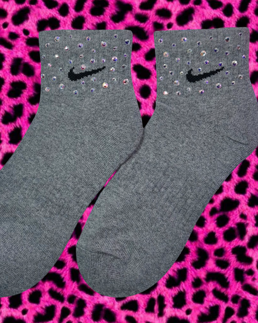 Ankle Socks - Rainbow Sparkle - Grey