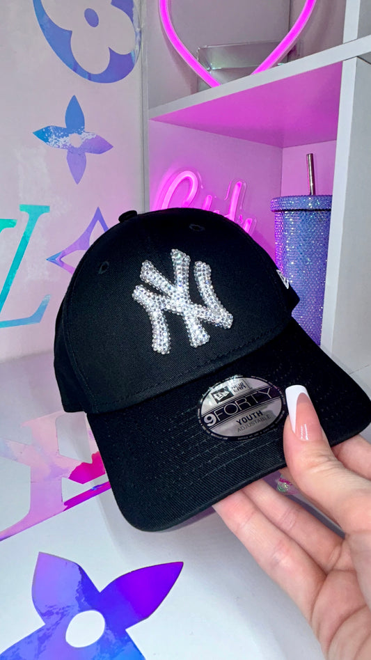 NEW ERA 9FORTY BLING LOGO BLACK CAP *YOUTH*