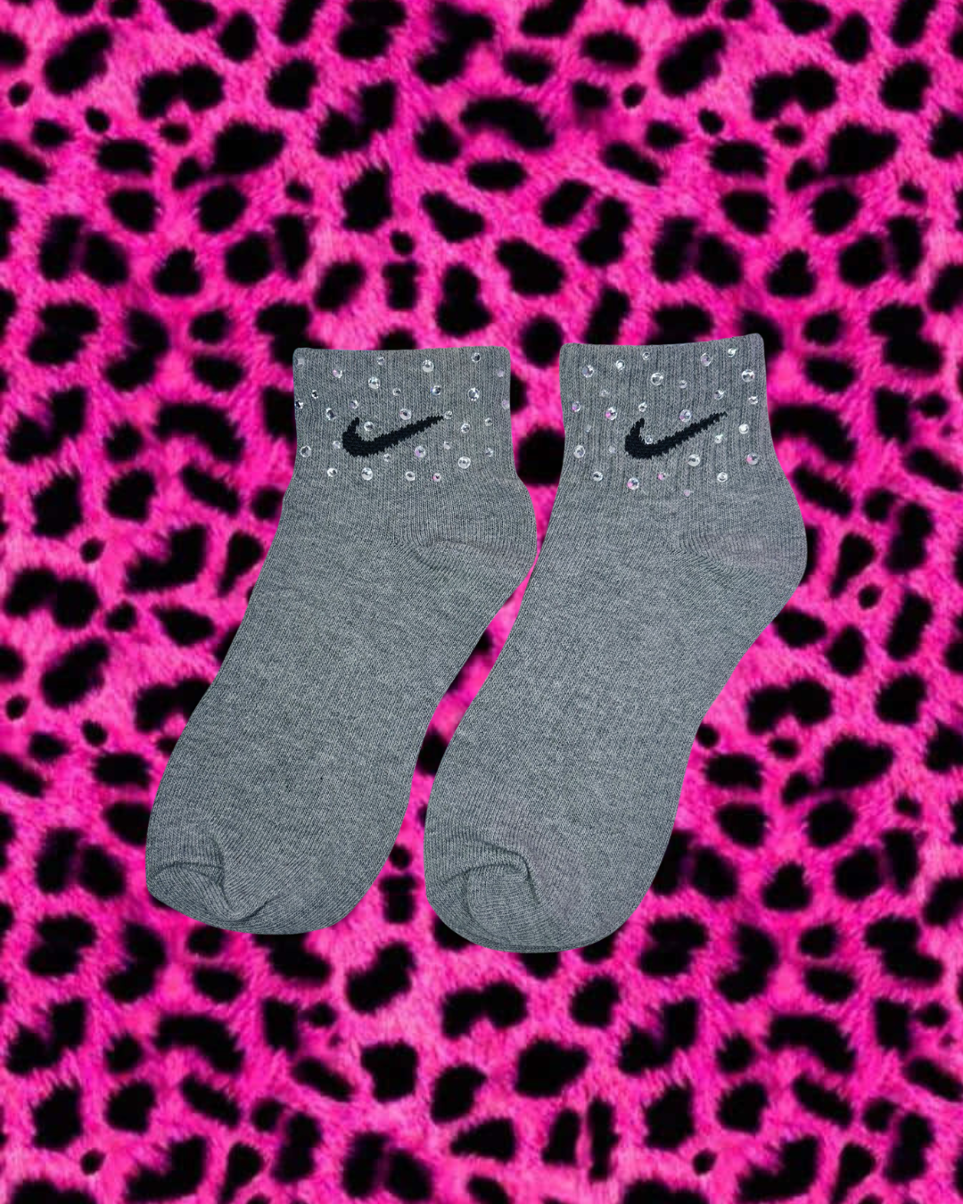 Ankle Socks - Clear Crystal - Grey