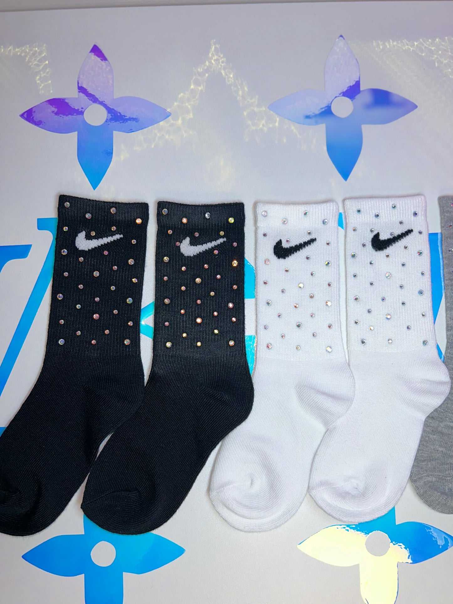 Junior Crew Socks - Rainbow Sparkle