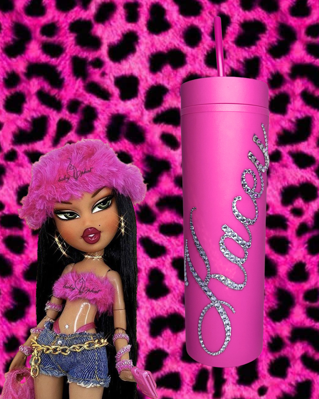 Bling Cup 16oz - Barbie Pink - Diamond Sparkle