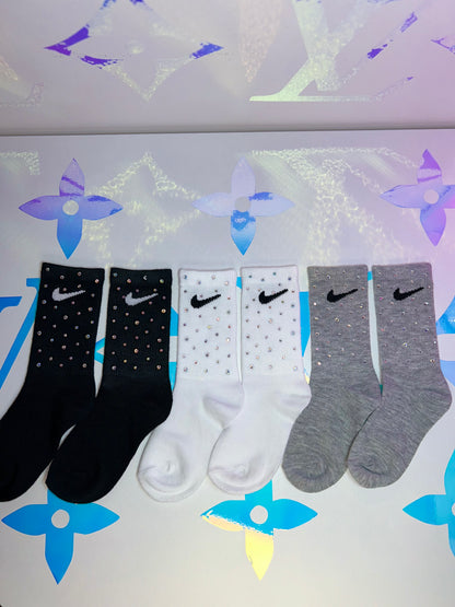 Junior Crew Socks - Rainbow Sparkle