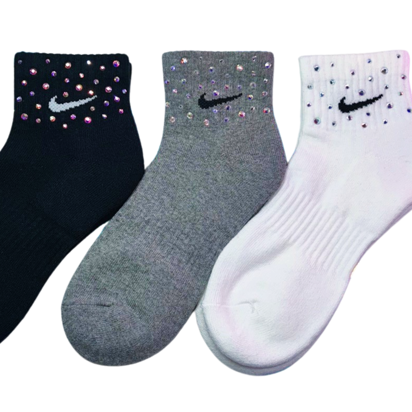ANKLE SOCKS - RAINBOW SPARKLE ☆ 3 PAIRS ☆