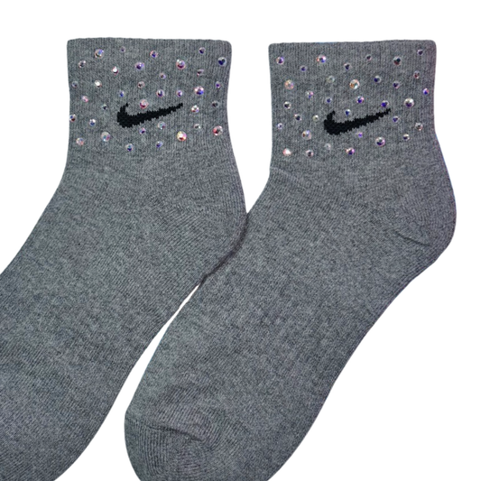 ANKLE SOCKS - GREY - RAINBOW SPARKLE