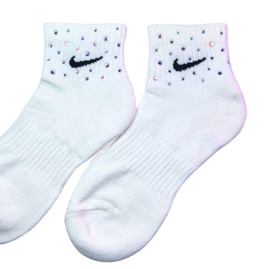 ANKLE SOCKS - WHITE - RAINBOW SPARKLE