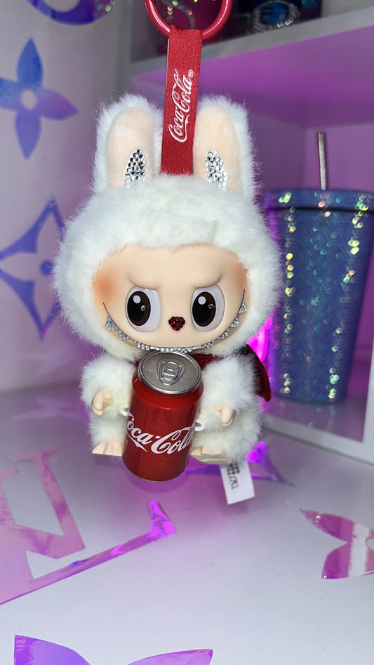 Coca-Cola Limited Edition Labubu with Can | Bling Rhinestone Bag Accessory