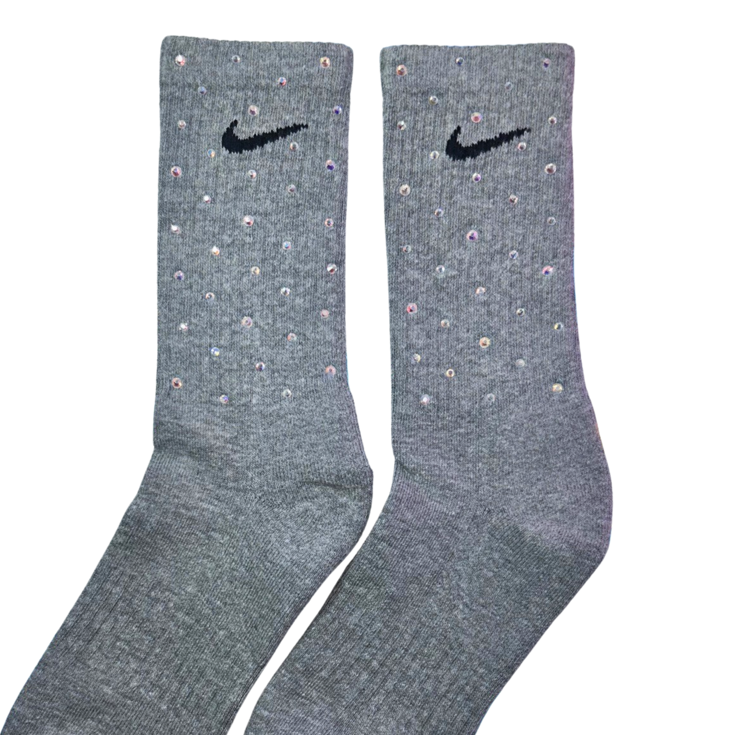 CREW SOCKS - GREY - RAINBOW SPARKLE