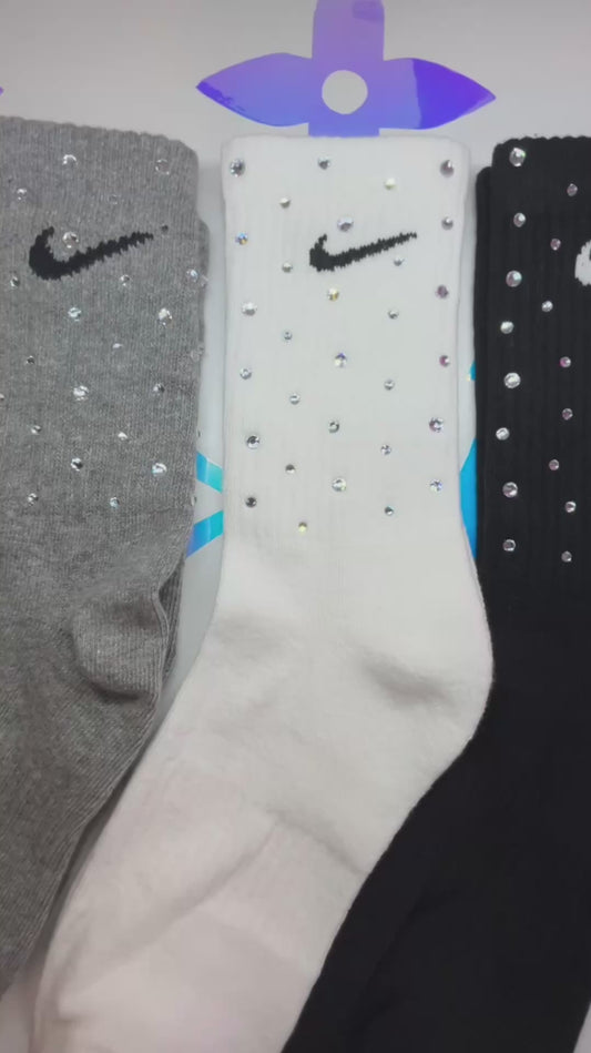 CREW SOCKS - CLEAR CRYSTAL ☆ 3 PAIRS ☆