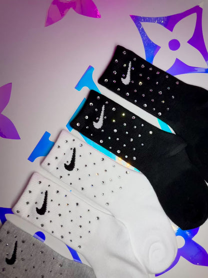 Junior Crew Socks - Diamond Sparkle