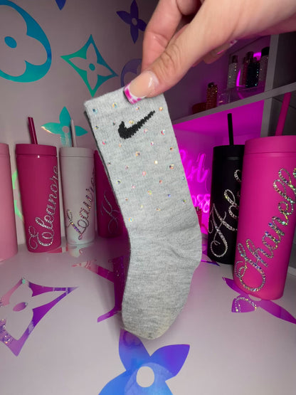 Junior Crew Socks - Rainbow Sparkle