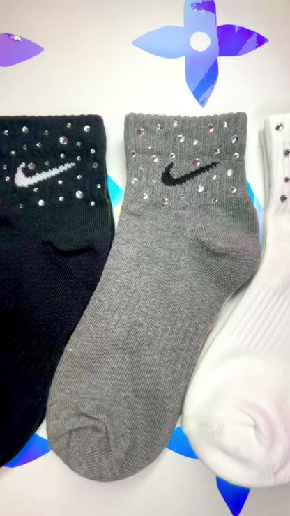 Ankle Socks - Clear Crystal ☆ 3 Pairs ☆