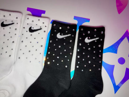 Junior Crew Socks - Diamond Sparkle