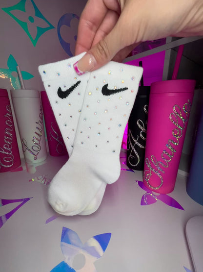 Junior Crew Socks - Rainbow Sparkle